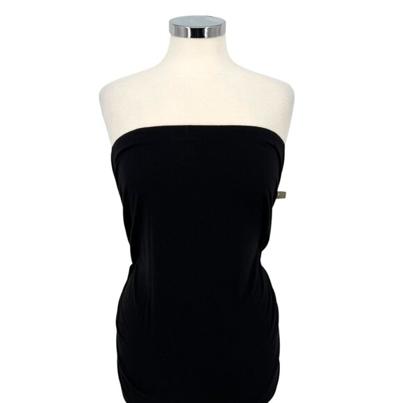 Halogen Strapless Ruched Mini Dress Black Size 2X NWOT - Picture 1 of 8